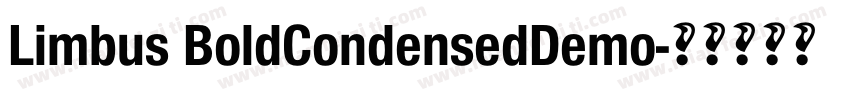 Limbus BoldCondensedDemo字体转换